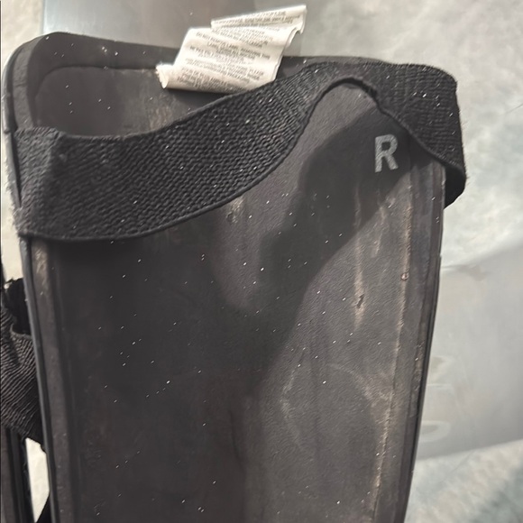 Adidas Black Shin Guards with White Stripes - Picture 4 of 5